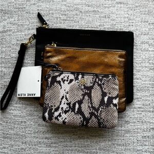 Anne Klein Black and Brown Wristlet Trio